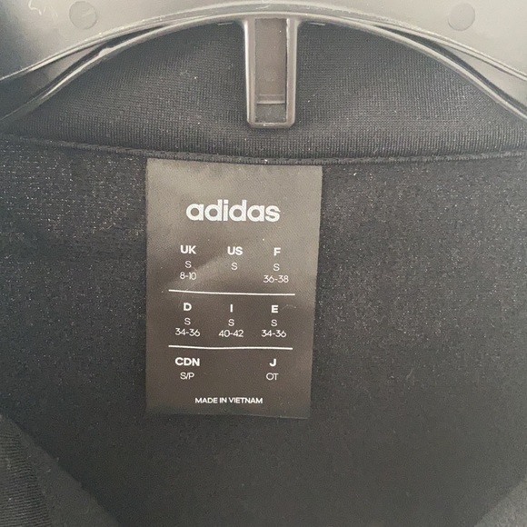 Women’s ADIDAS Black Striped Zip-Up Jacket - Picture 5 of 9